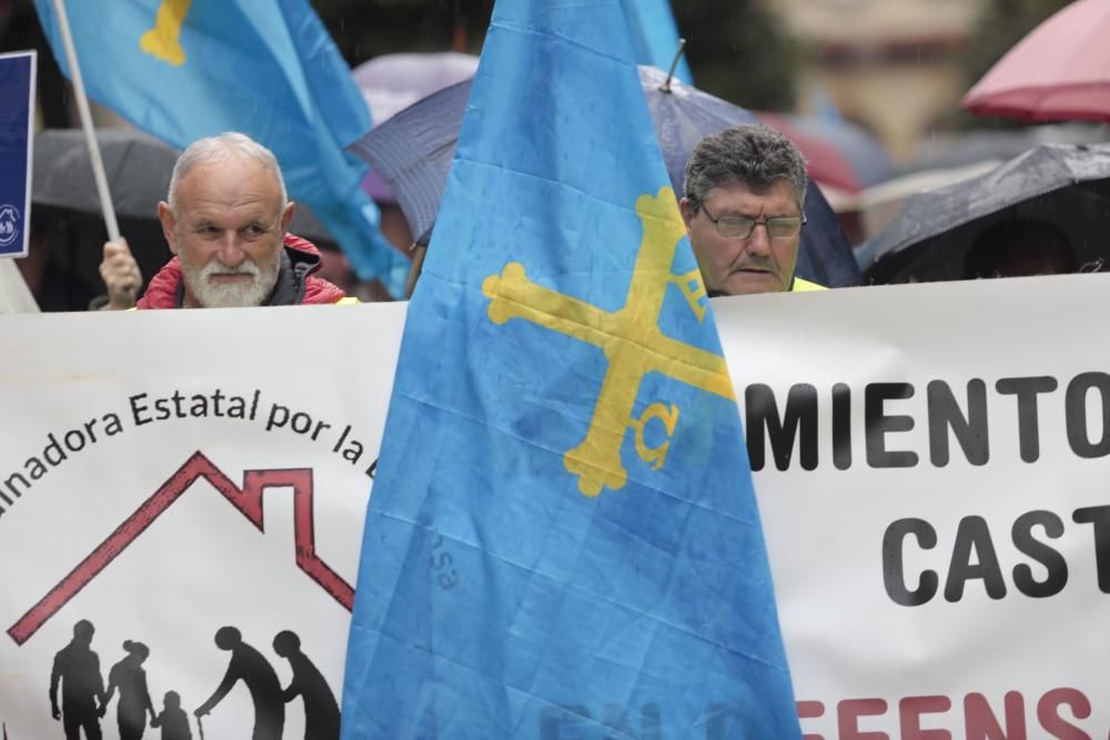 Manifestación en defensa de las pensiones en Oviedo