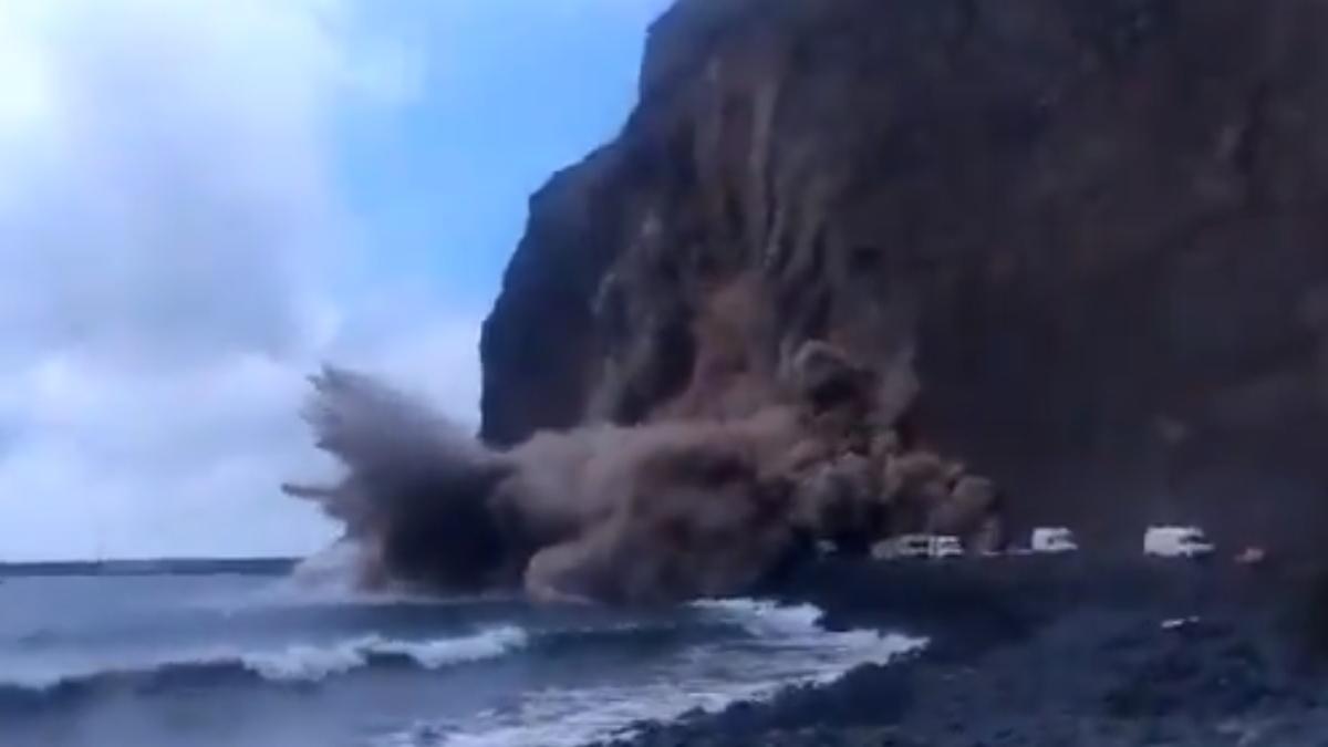 Desprendimiento en el Valle Gran Rey en La Gomera