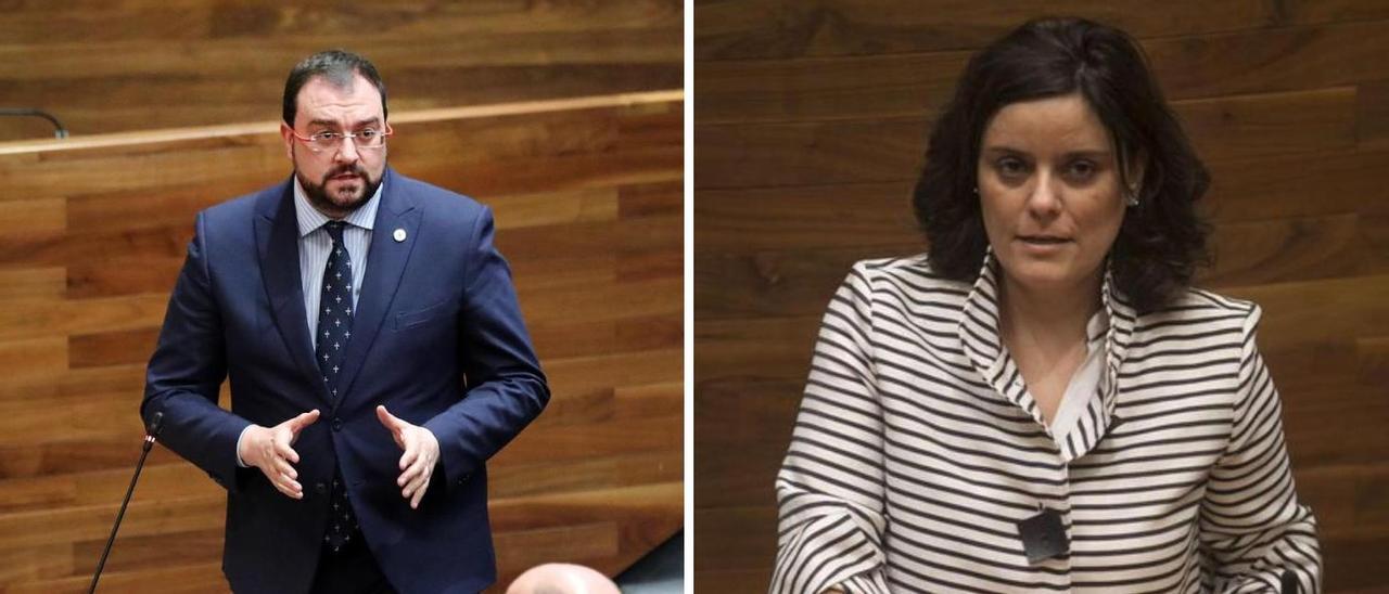 Adrián Barbón y Beatriz Polledo, en la Junta