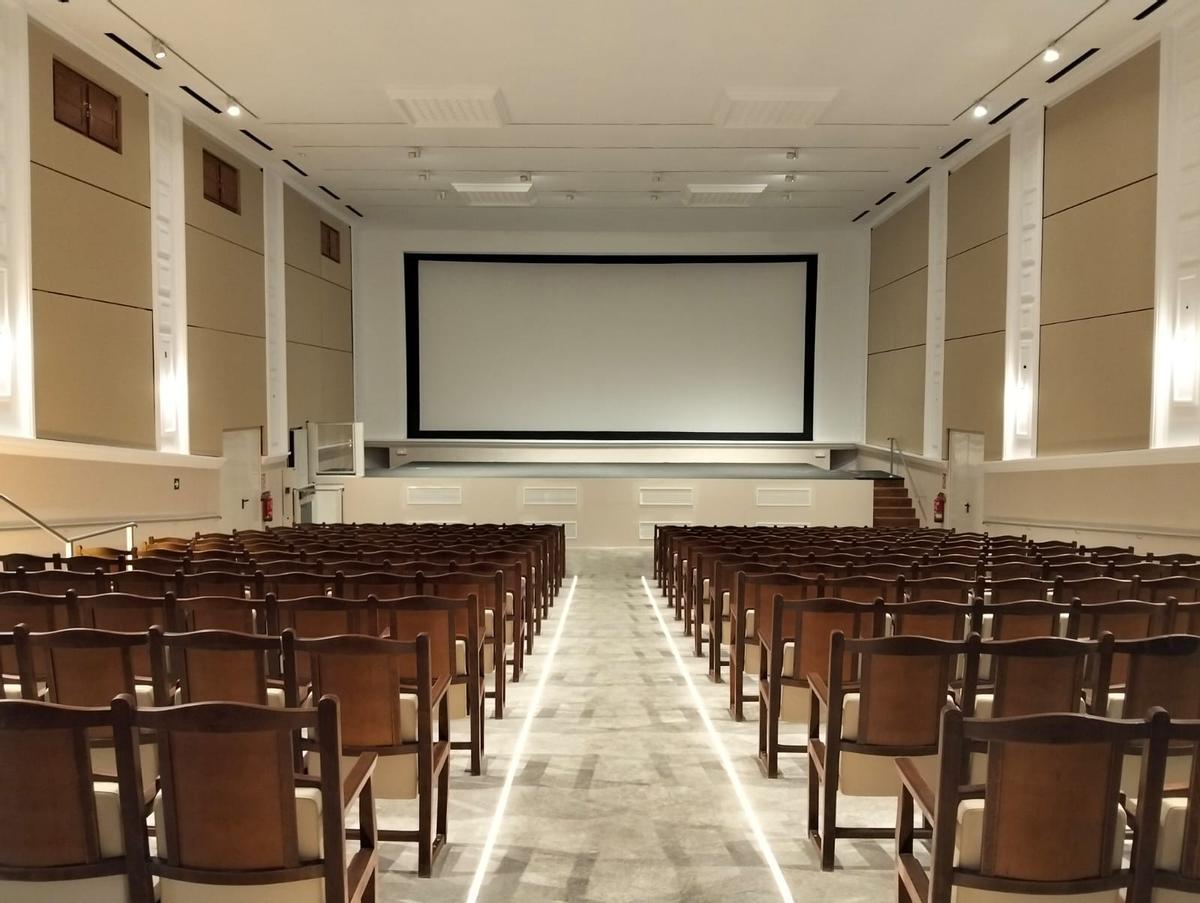 Aspecto del interior del cine tras su rehabilitación.