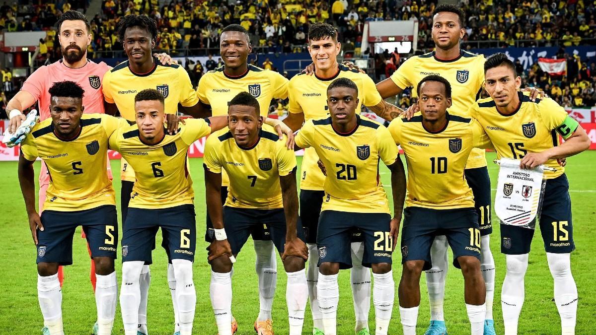Alineación de Ecuador durante un amistoso preparatorio para el Mundial de Qatar
