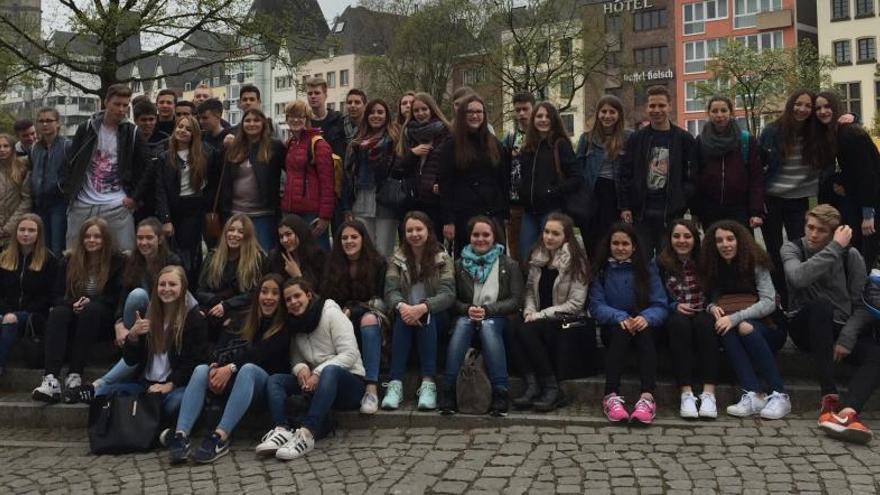 Alumnes de l&#039;institut Cardener a Moers (Alemanya), l&#039;abril passat