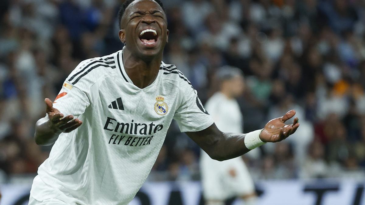Vinicius protesta en un partido