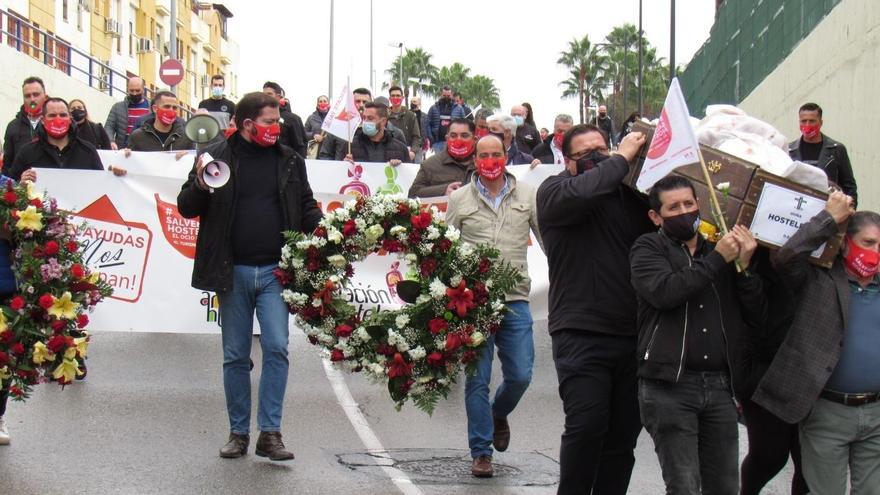 Imagen de archivo de una protesta de la hostelería andaluza.