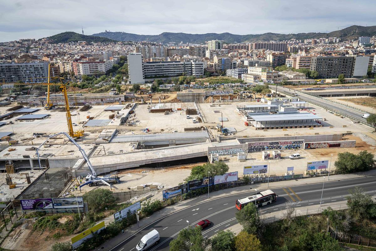Así están las obras de la futura estación de la Sagrera