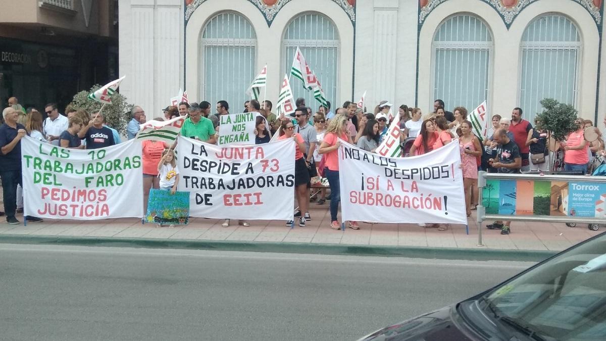 Imagen de archivo de protestas por el despido de las empleadas de las guarderías.