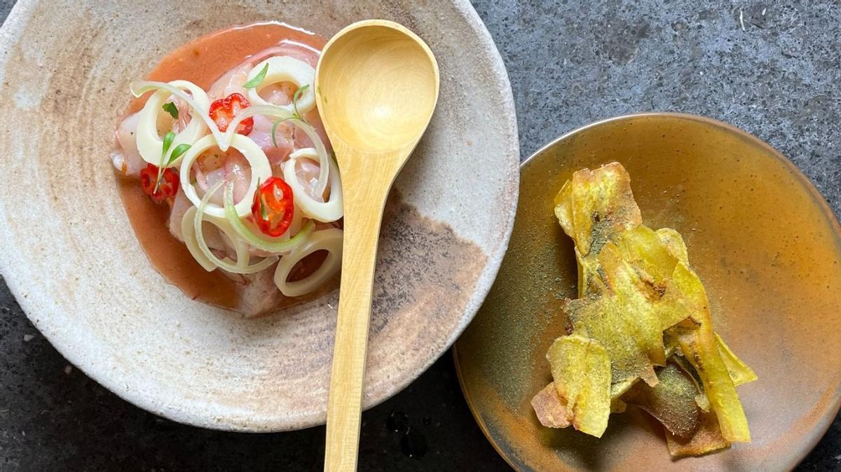 Ceviche amazónico de Omar Malpartida, del restaurante Maymanta (Barcelona).