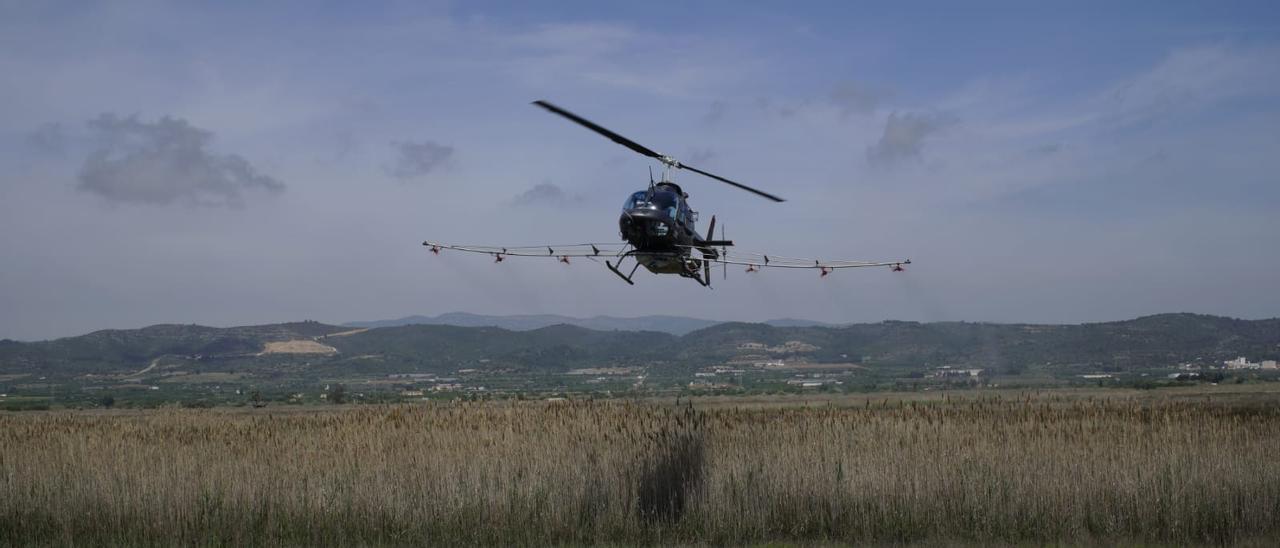 Fumigación aérea contra mosquitos en Castellón