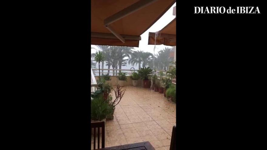 Tormenta de granizo en Santa Eulària