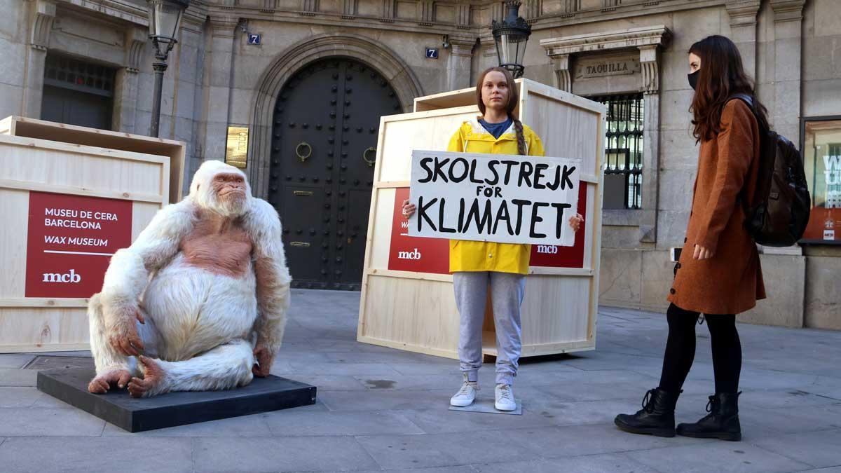 Greta Thunberg y Copito de Nieve, nuevos inquilinos del Museo de Cera de Barcelona.