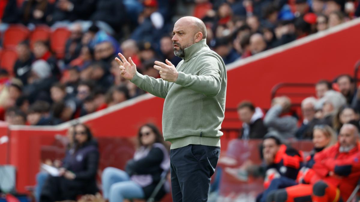 Manolo González, en el duelo contra el Mallorca