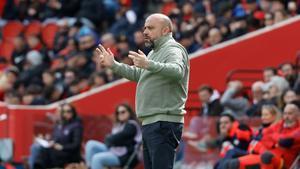 Manolo González, en el duelo contra el Mallorca