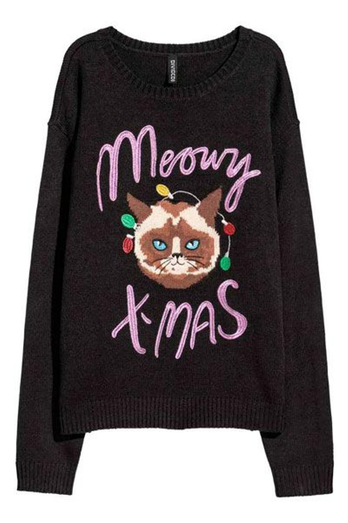 15 jerséis navideños: de H&M para amantes de los gatos