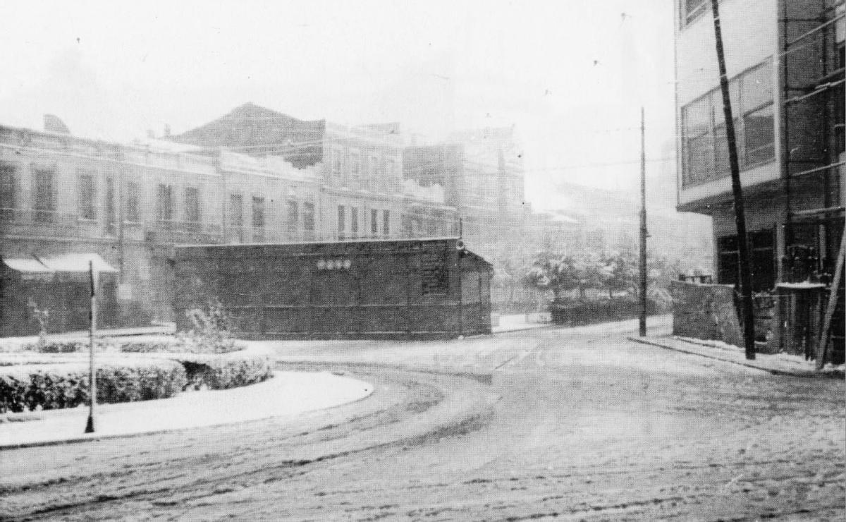 La Avenida, nevada, en los años 60.