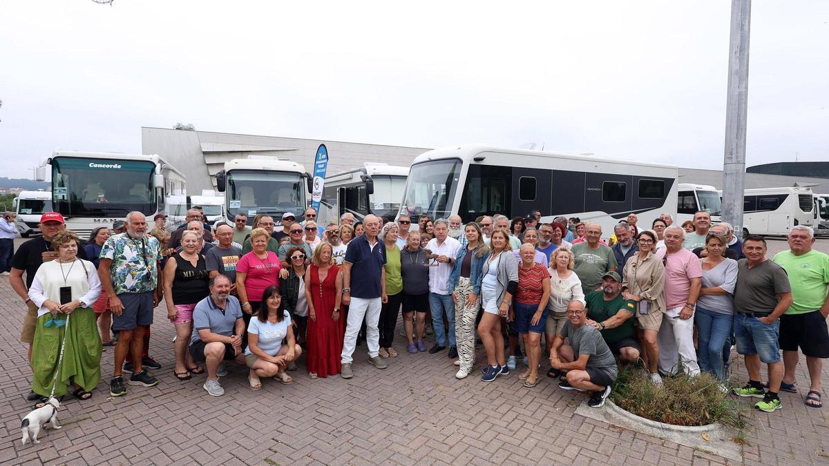 Los participantes en la ruta fueron recibidos por el alcalde de Pontevedra.