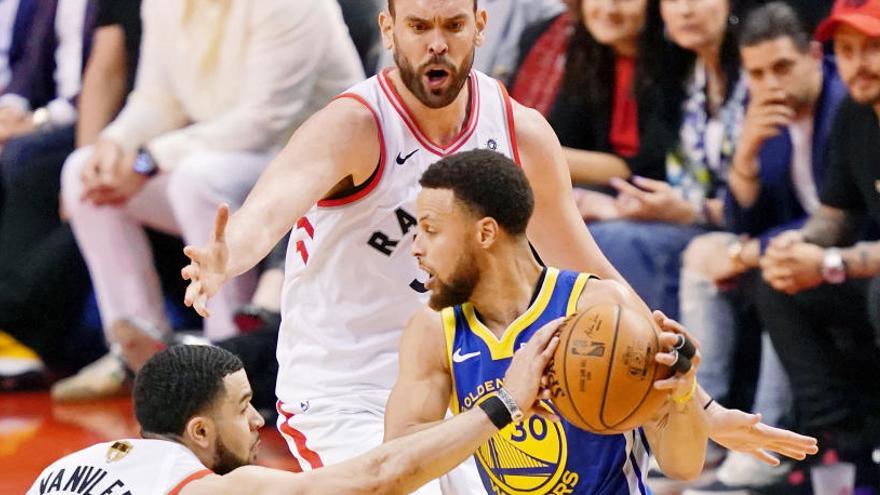 Curry, Van Vleet y Marc Gasol.