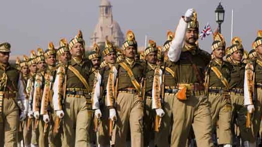 El Ejército indio, durante el desfile del Día de la República.