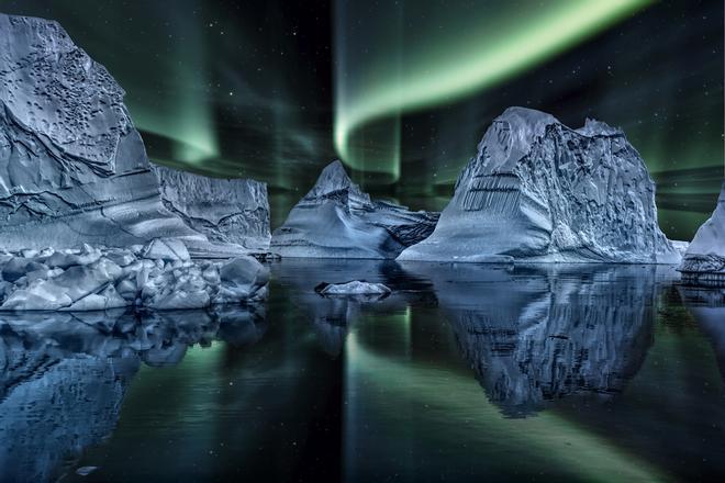 Auroras boreales en Groenlandia