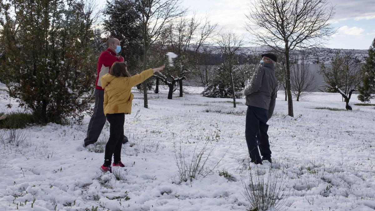 Nevada en Bocairent en marzo de 2021.