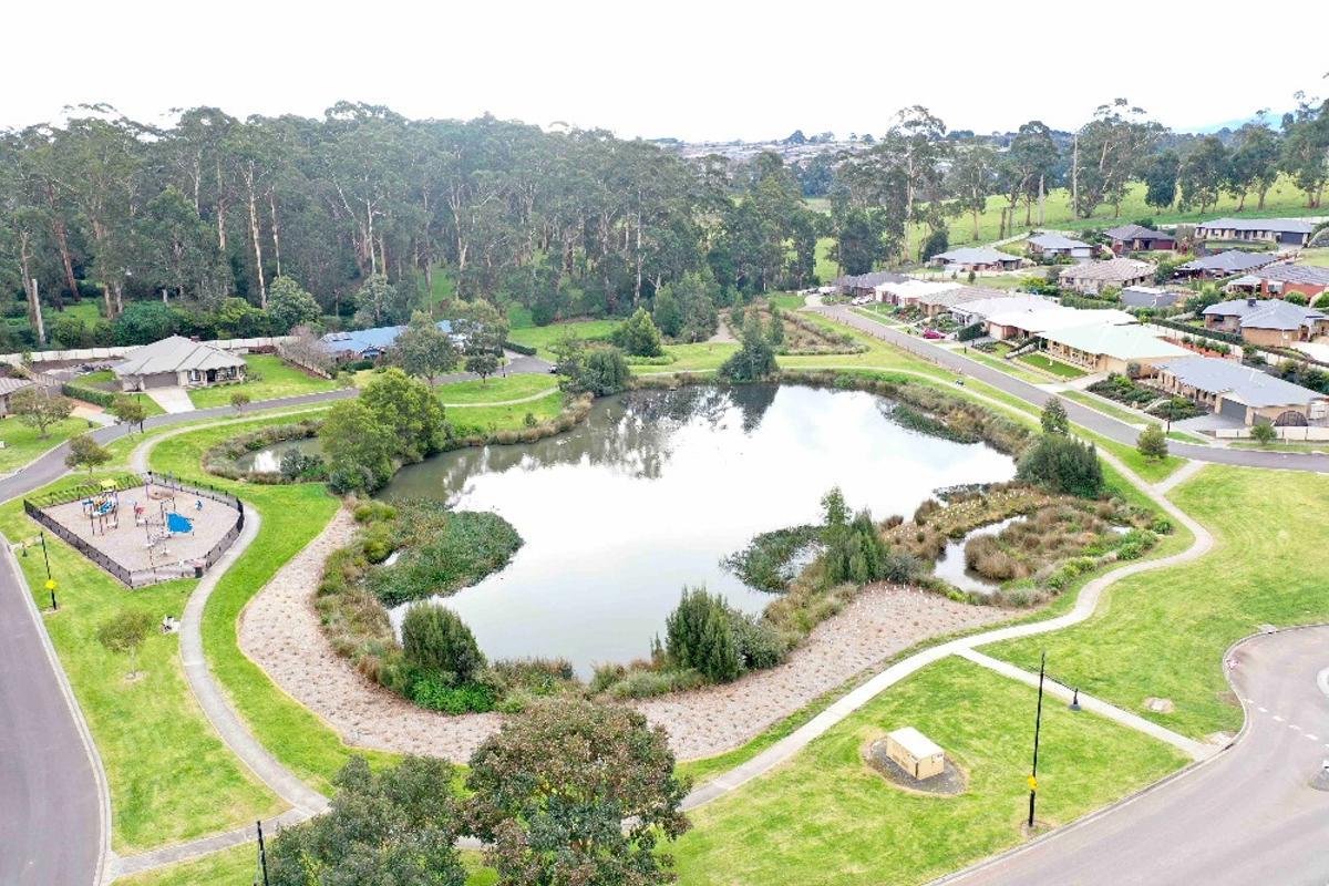 Una zona húmeda creada en Australia para reducir el riesgo de inundación.
