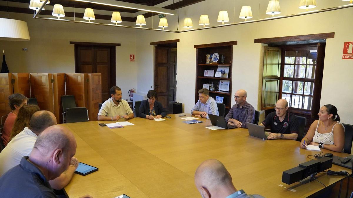 Un momento de la reunión.