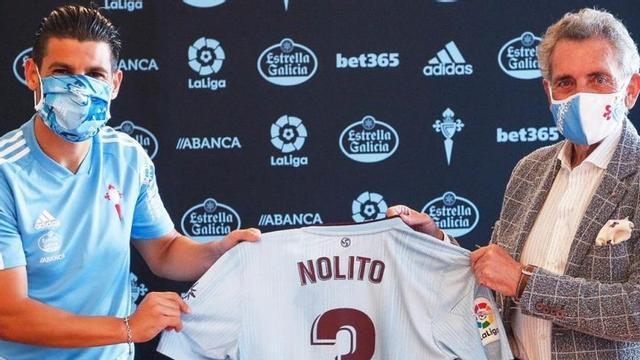 Nolito junto a Carlos Mouriño