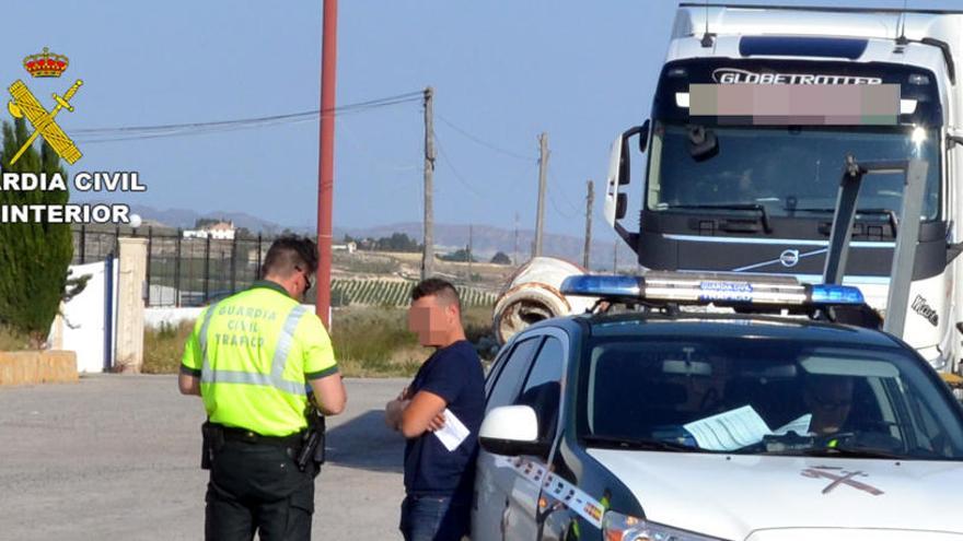 Un camionero pillado ebrio al volante en Cieza.