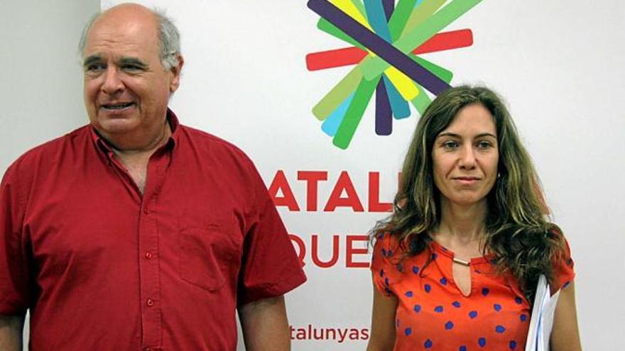 Lluís Rabell i Belén Álvarez, durant la presentació de l&#039;acord ahir