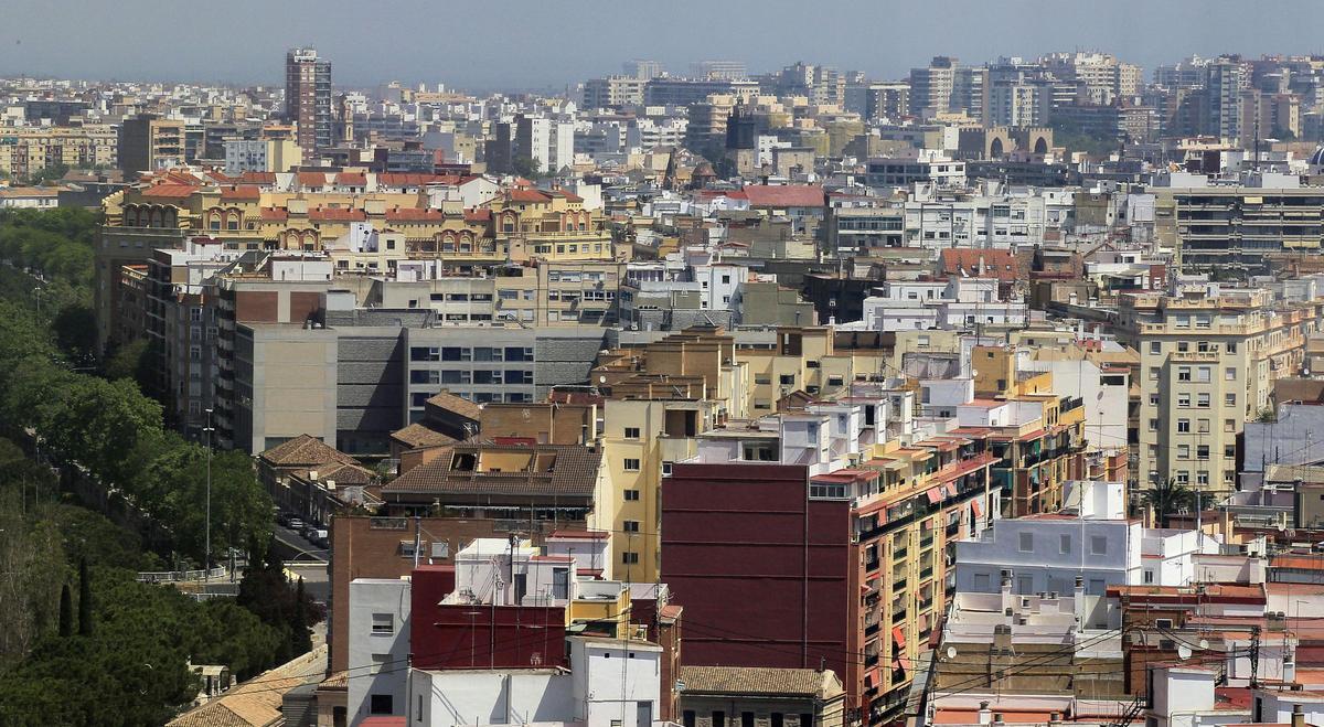 Vistas aérea de la ciudad de Valéncia