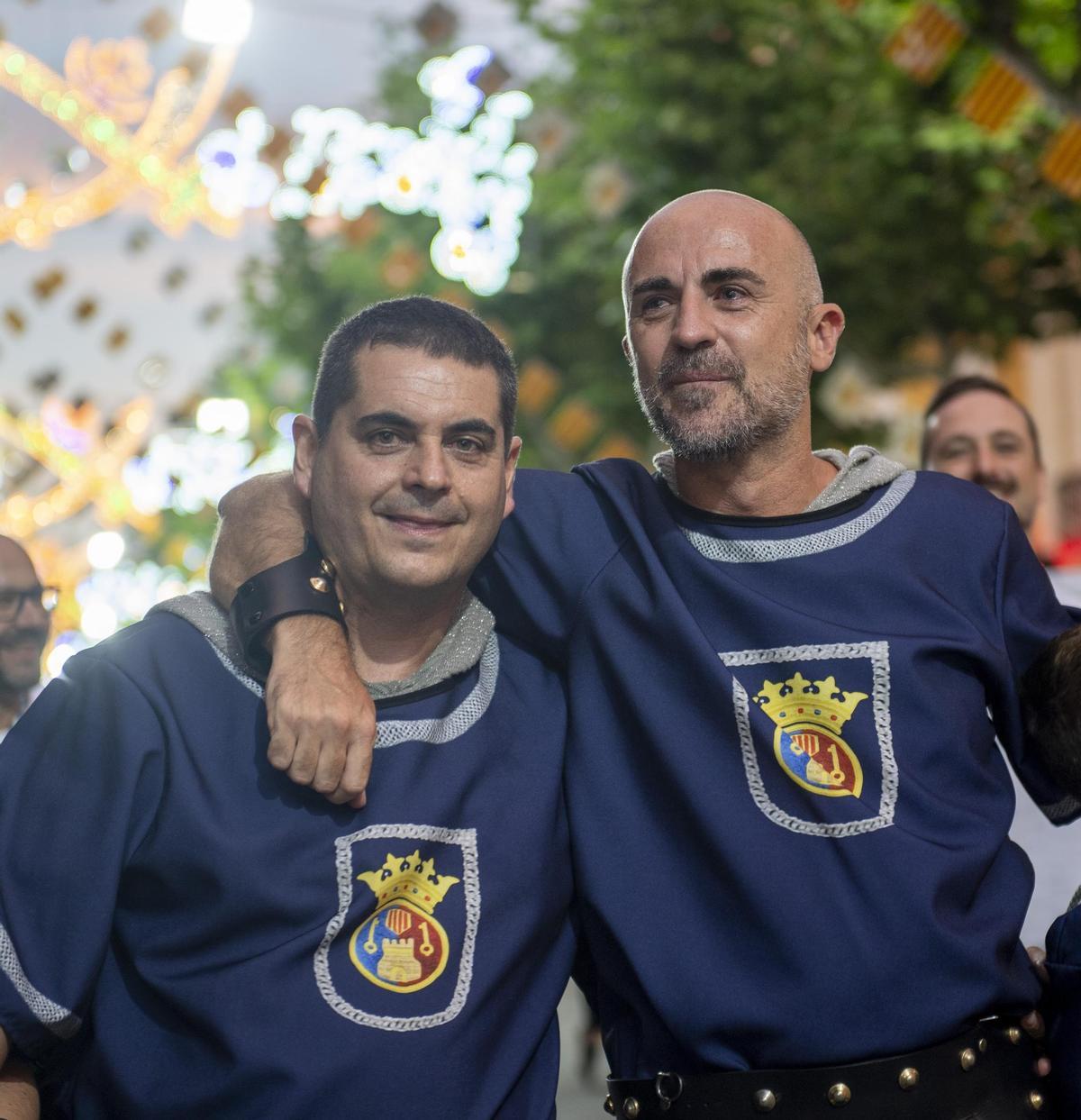 José Luís Sempere y Néstor Sirvent, Capitanes Cristianos 2024 de la filà Cavallers del Cid.