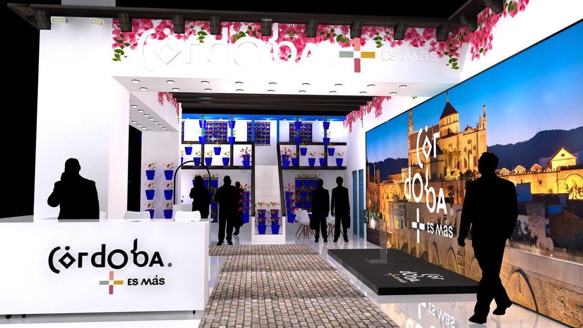 Recreación del expositor del Ayuntamiento de Córdoba en Fitur 2022.