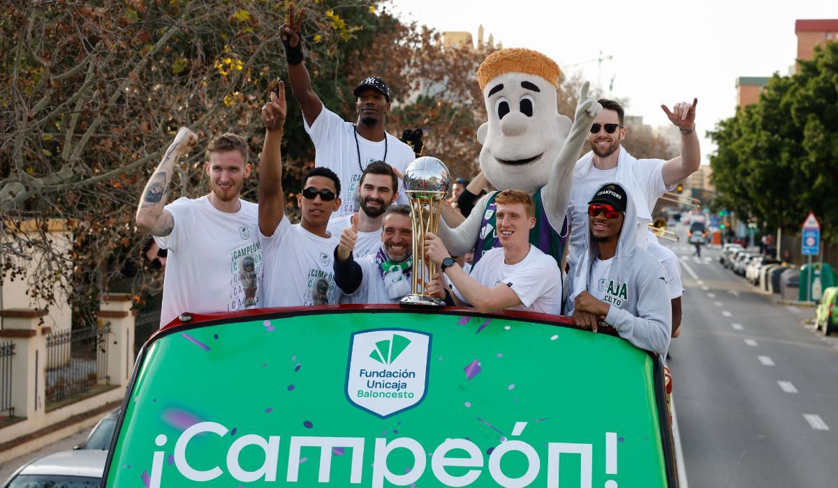 Unicaja, celebrating the conquest of the last Copa del Rey