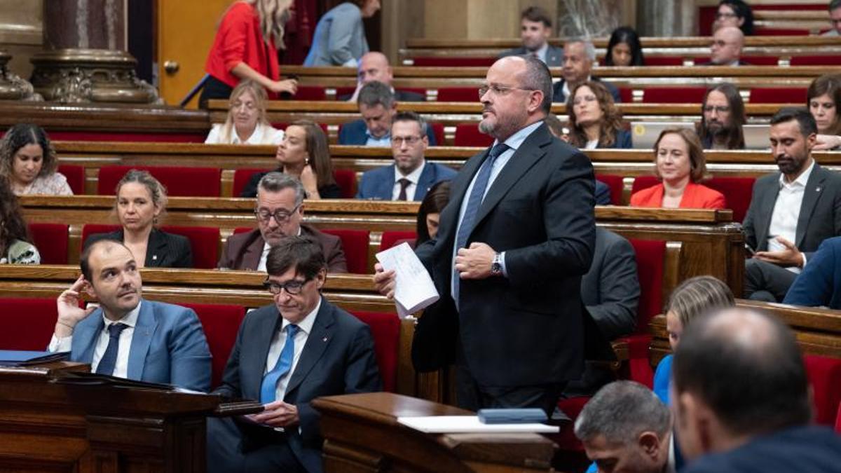 El líder del PP catalán y portavoz del PP en el Parlament, Alejandro Fernández.