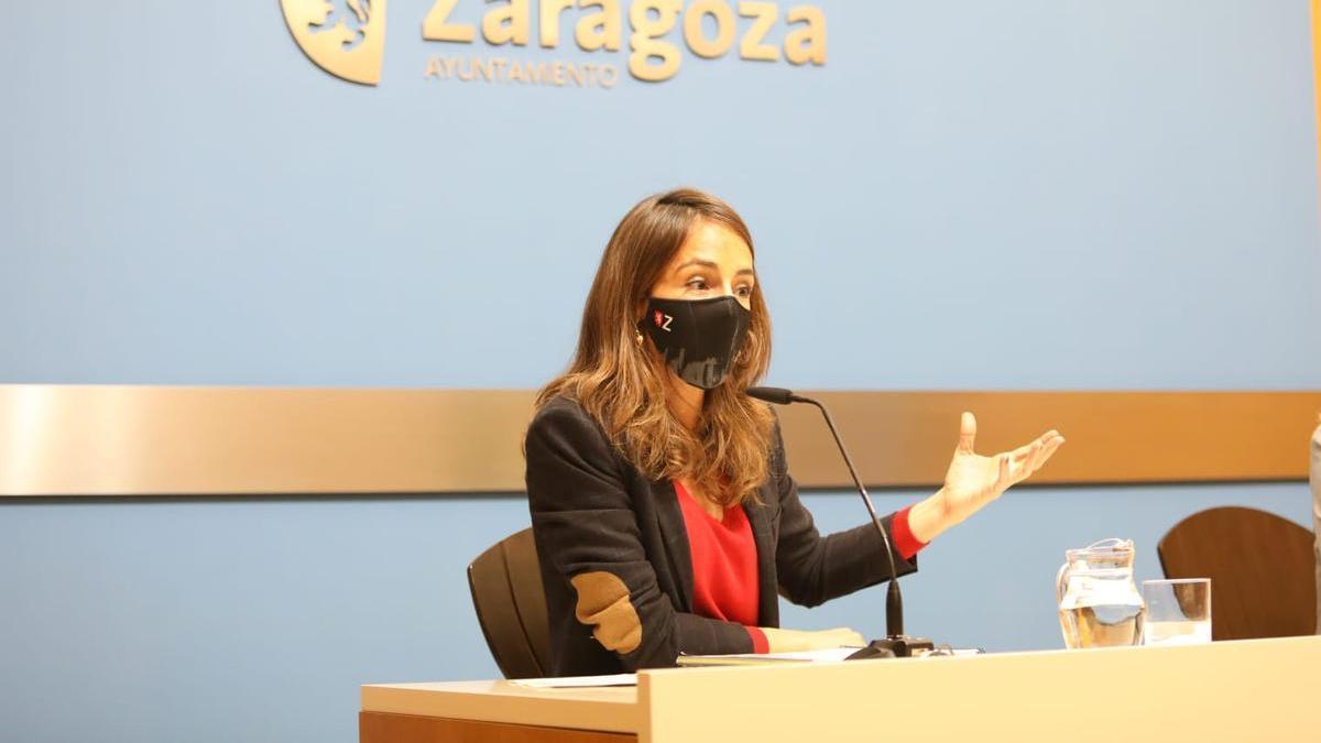 La portavoz del Gobierno de PP-Cs en el Ayuntamiento de Zaragoza, María Navarro.