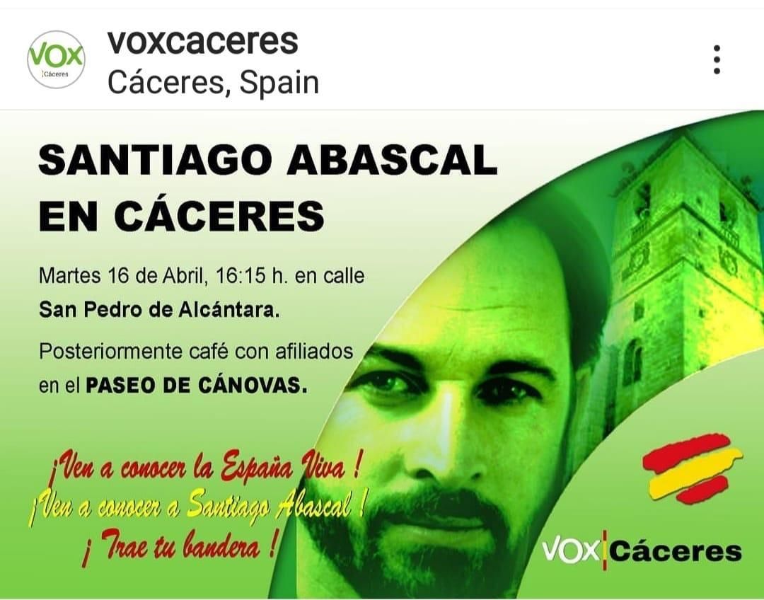 Cáceres es noche: Vox no paseará por el Beverlly Hills cacereño