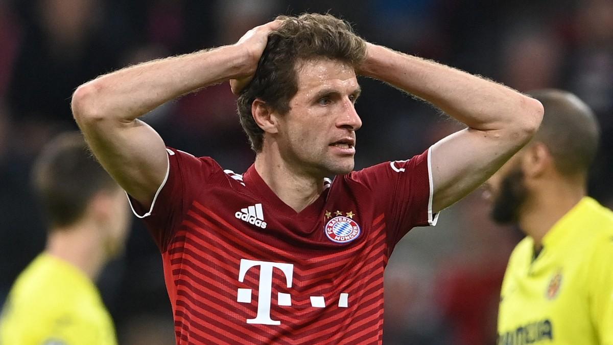 Müller, durante una acción del partido contra el Villarreal