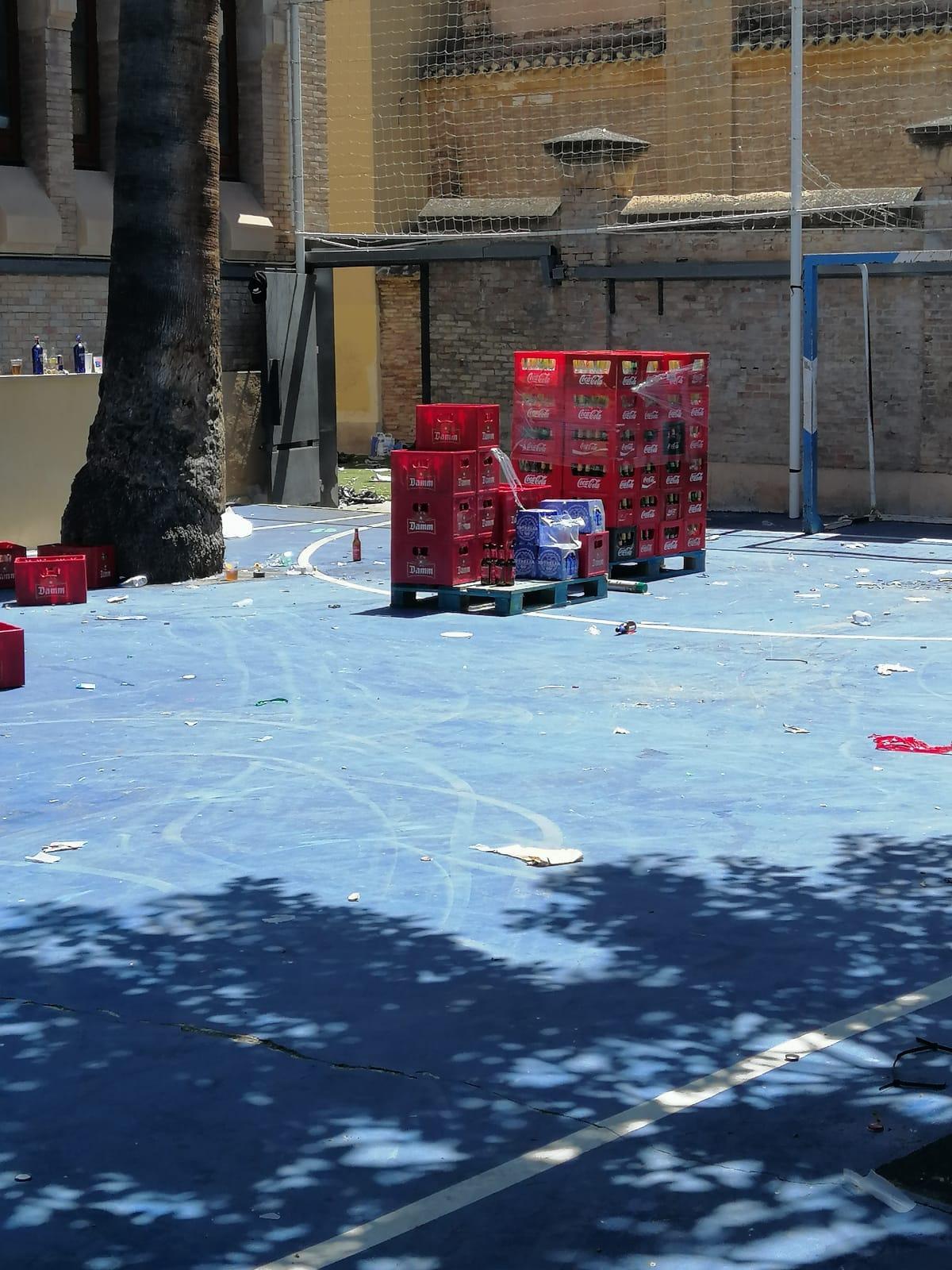 Una imagen del patio del colegio Cierva Peñafiel tras el Espacio Sardinero del año pasado.