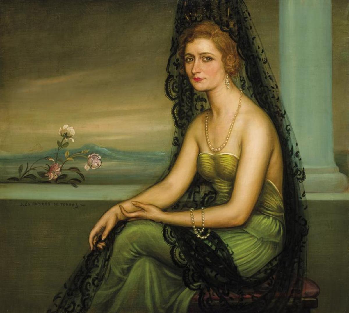 La amiga de Torres Arias, de Julio Romero de Torres, subastada por Durán Subastas.
