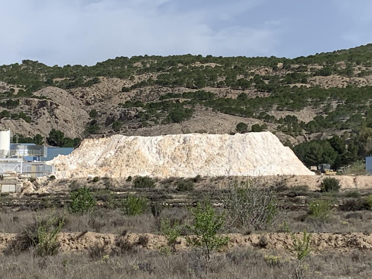 Una montaña de residuos de mármol