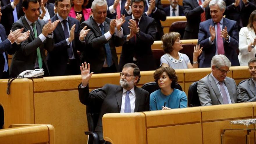 Rajoy en el Senado el día de la aprobación del artículo 155.