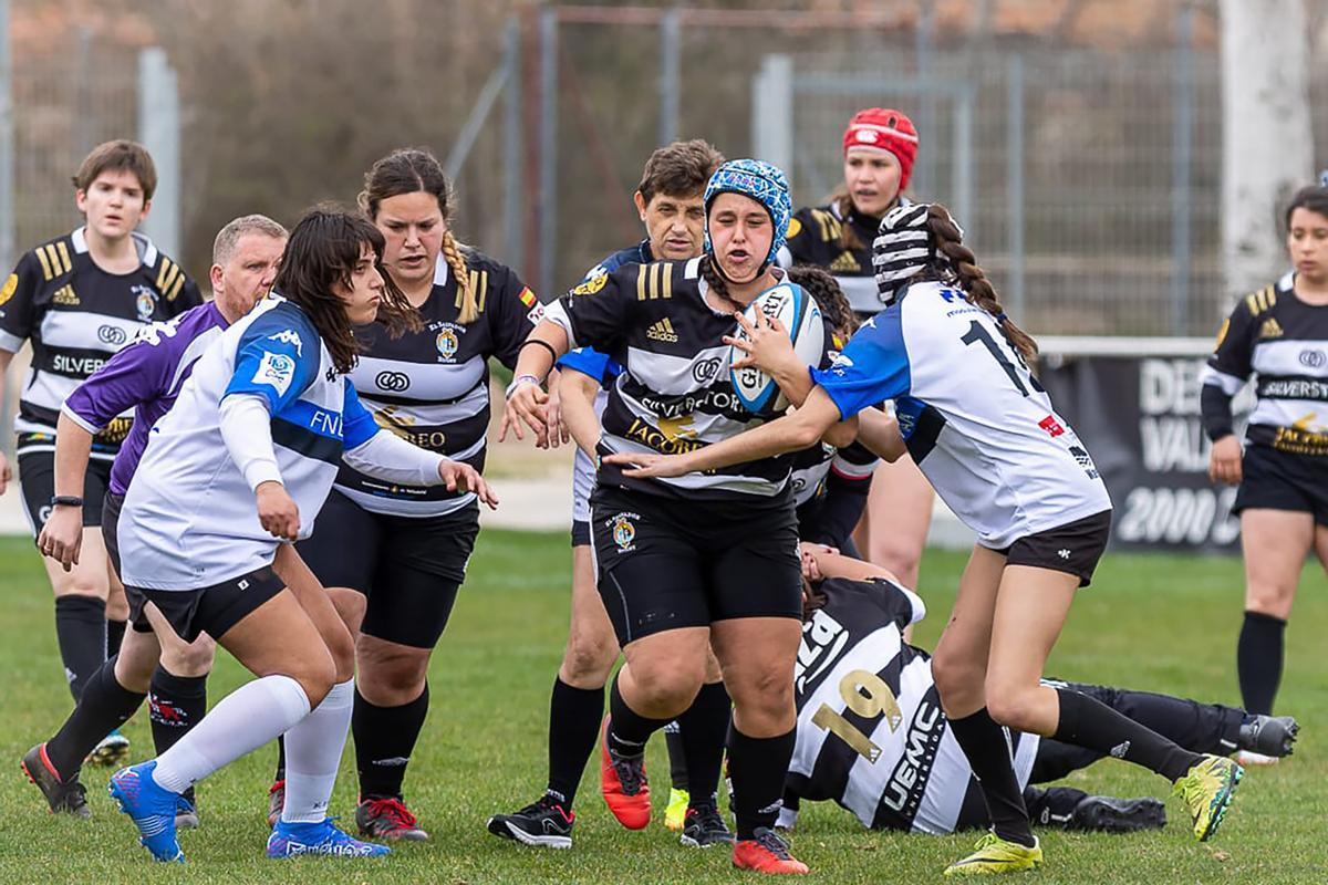 Imagen del primer test match de Mixed Ability rugby femenino celebrado en Valladolid el pasado 12 de marzo.