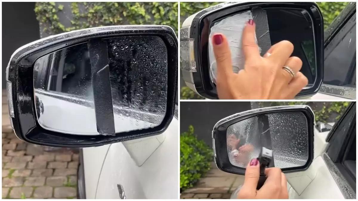 Una jove explica el truc definitiu per què el retrovisor quedi tant net que repeleix laigua Una jove explica el truc definitiu per què el retrovisor quedi tant net que repeleix laigua
