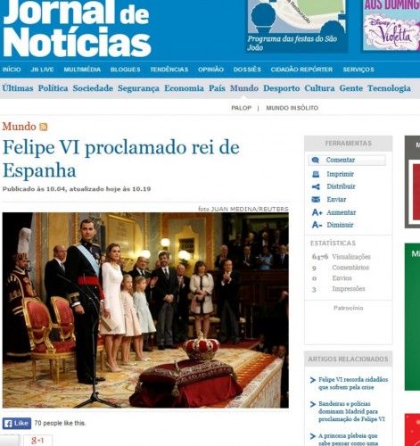 La proclamación de Felipe VI, en la prensa internacional