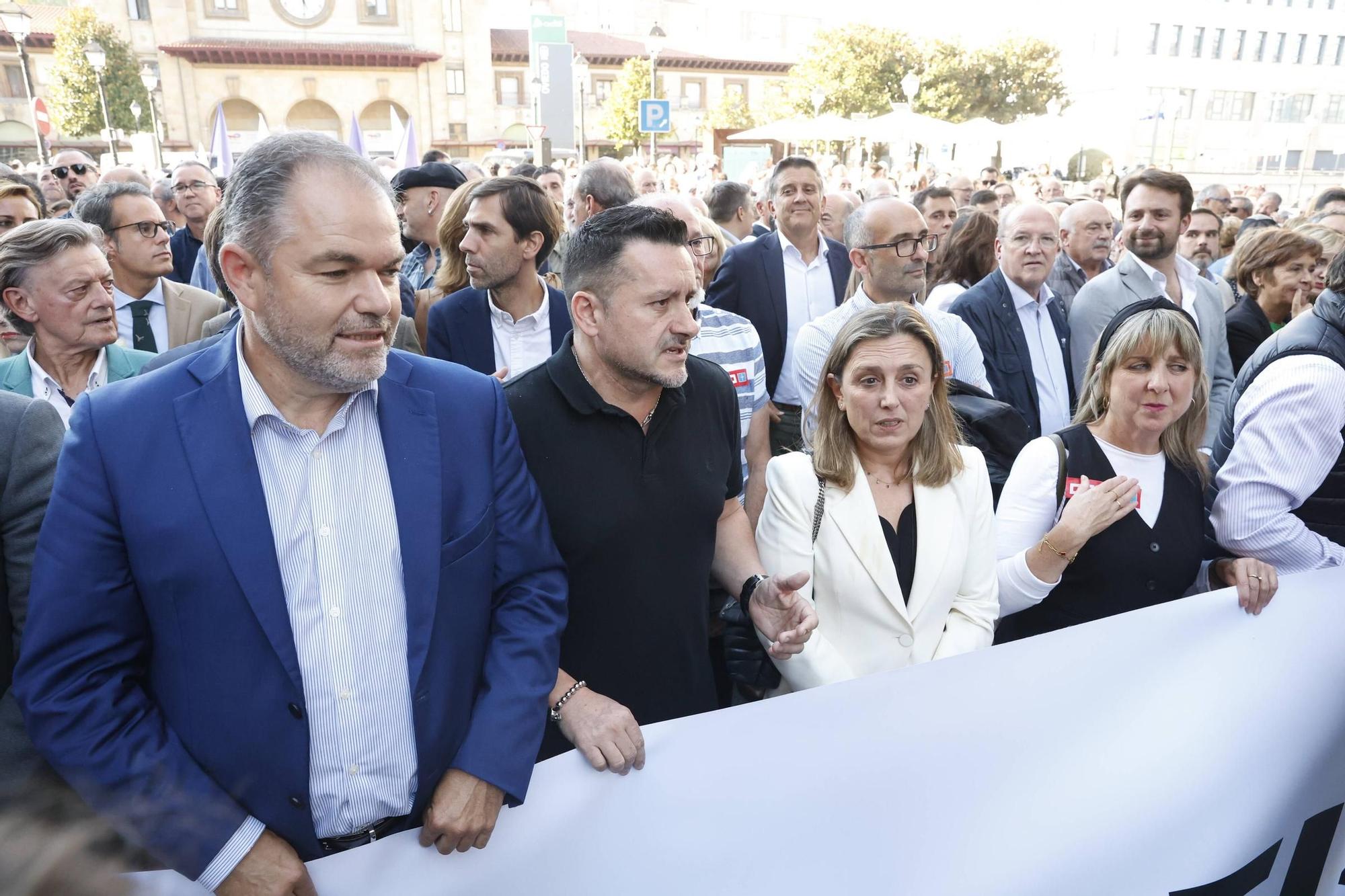 EN IMÁGENES: así fue la gran movilización contra el peaje del Huerna en Asturias