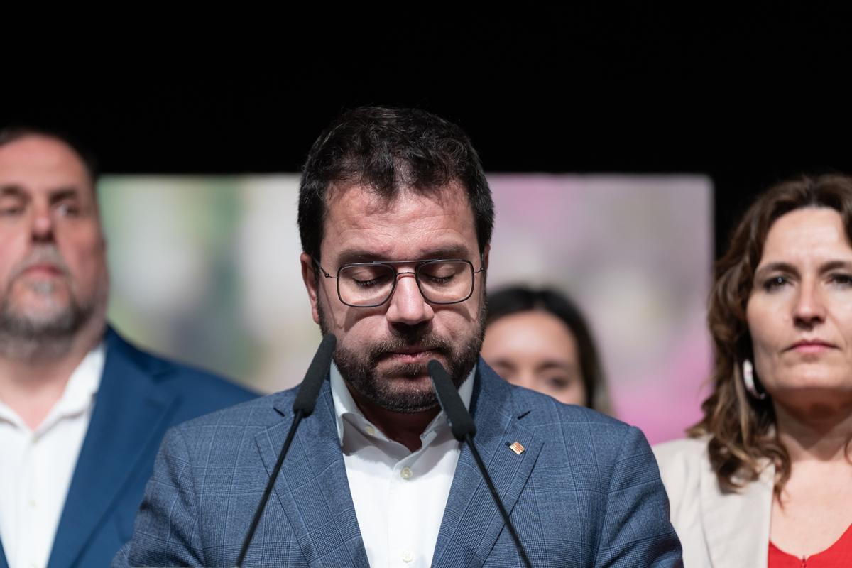 El presidente de la Generalitat de Catalunya y candidato de ERC a la reelección, Pere Aragonès.