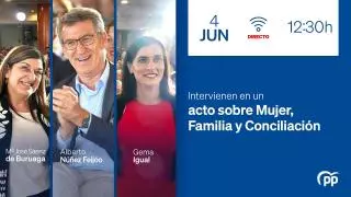 Feijóo interviene en un acto monográfico del área de Mujer, Familia y Conciliación