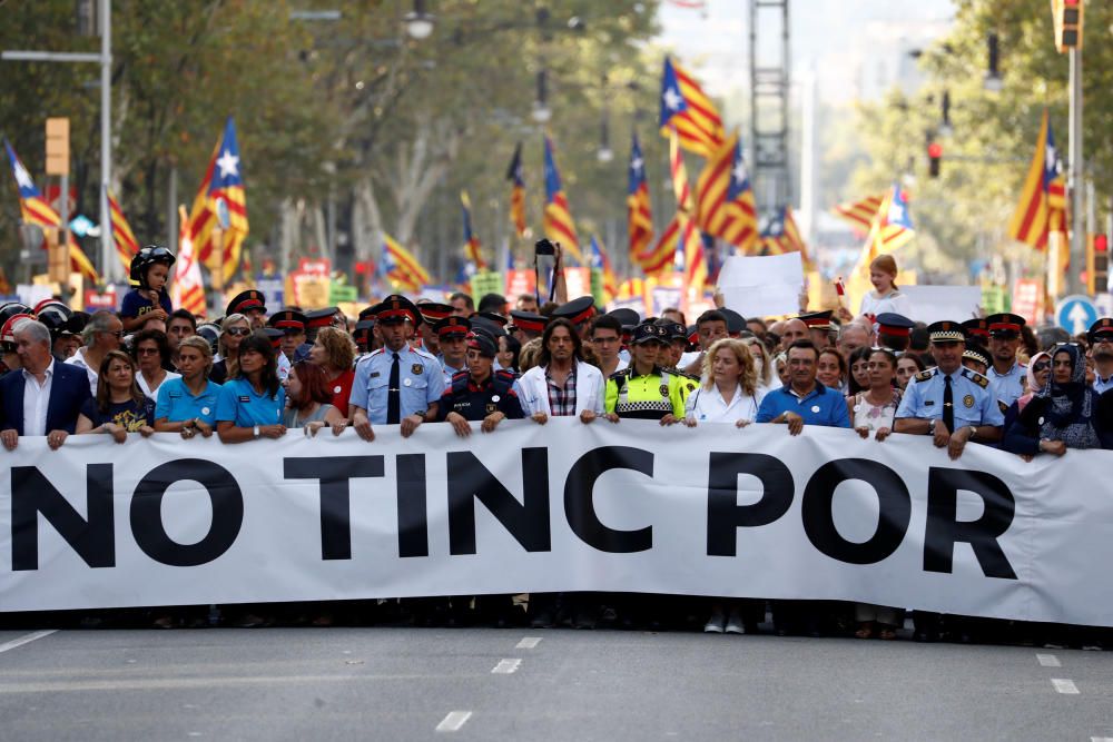 Las imágenes de la manifestación en Barcelona