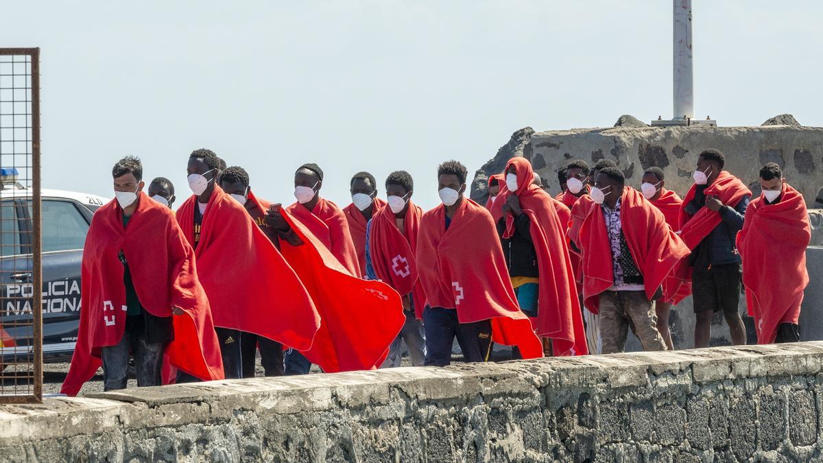 Migrantes llegados a Canarias.