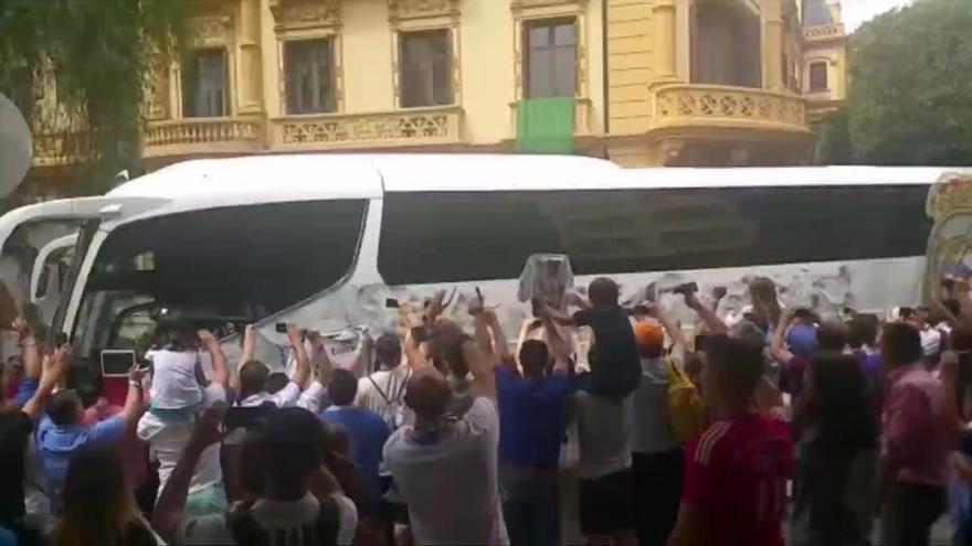 Así ha sido la llegada del Real Madrid a Málaga