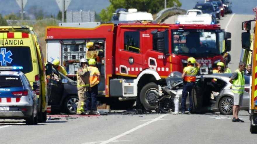 Accident de trànsit mortal a la C-31, a l’alçada de Vilamalla, el passat dissabte.